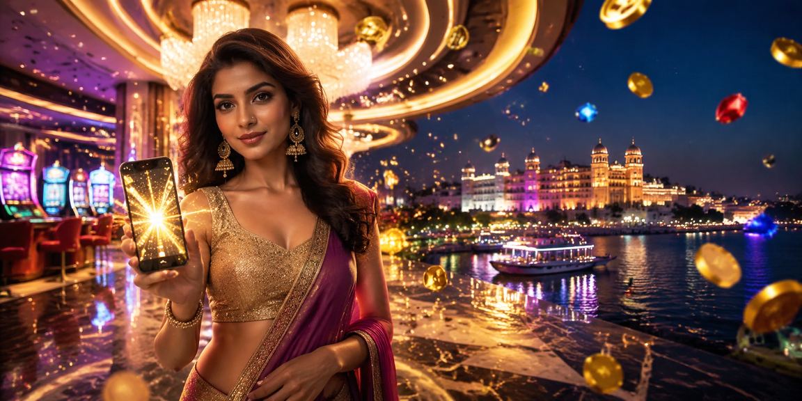 Casino application interface with Bollywood theme